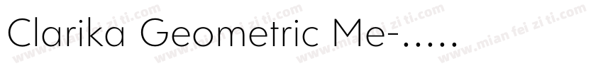 Clarika Geometric Me字体转换